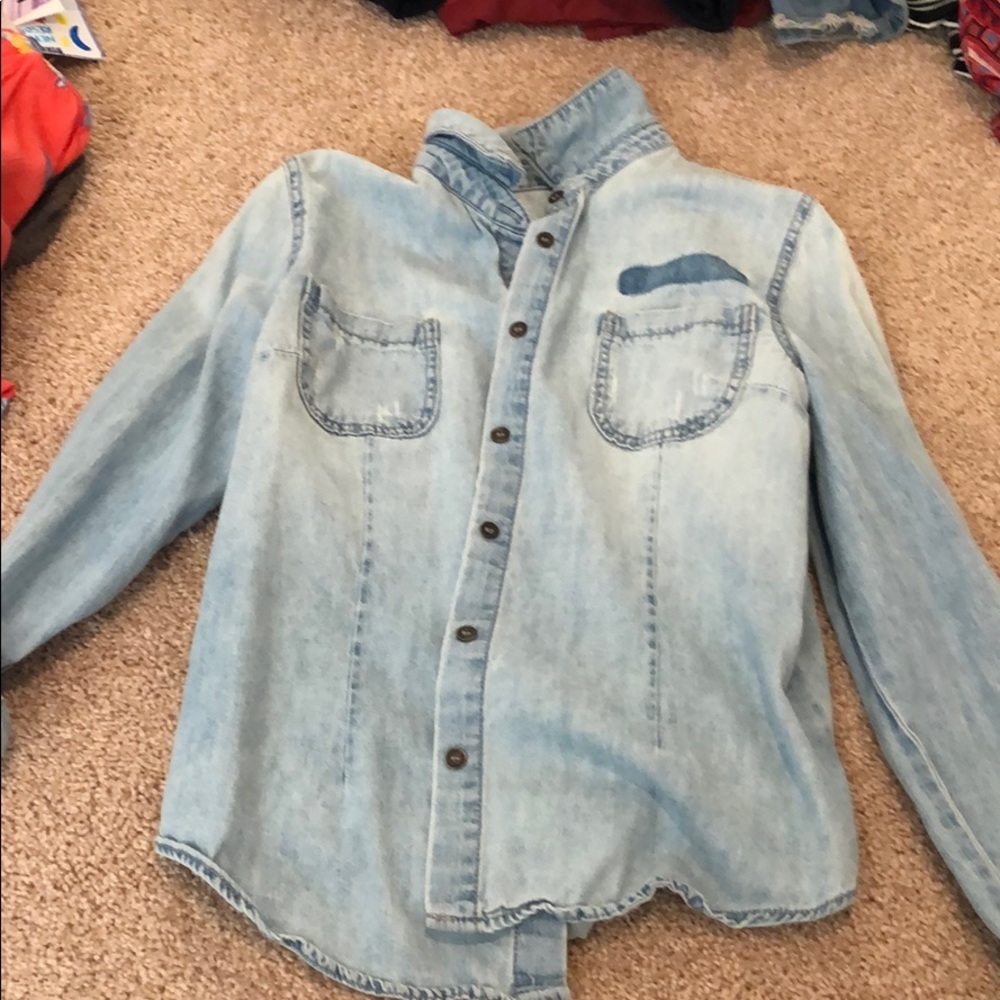PERFECT denim layered shirt